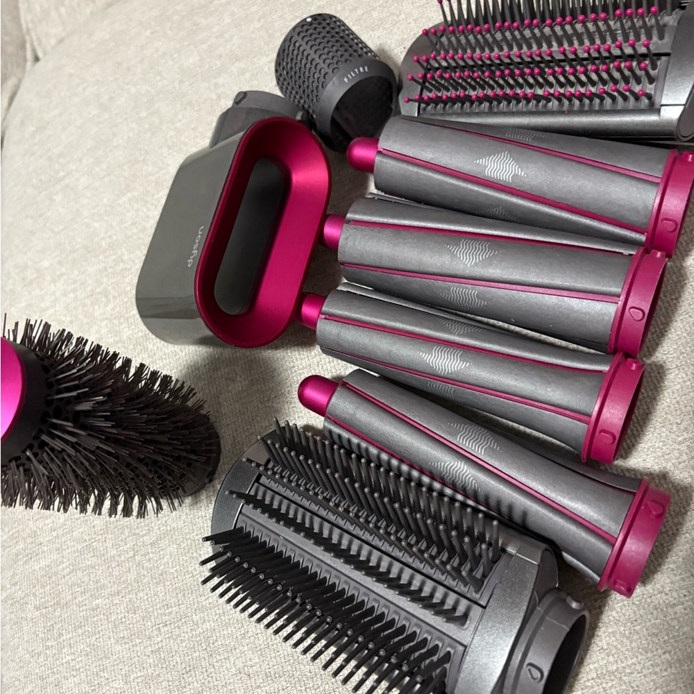 Dyson Hair Tools in Gray and Pink
